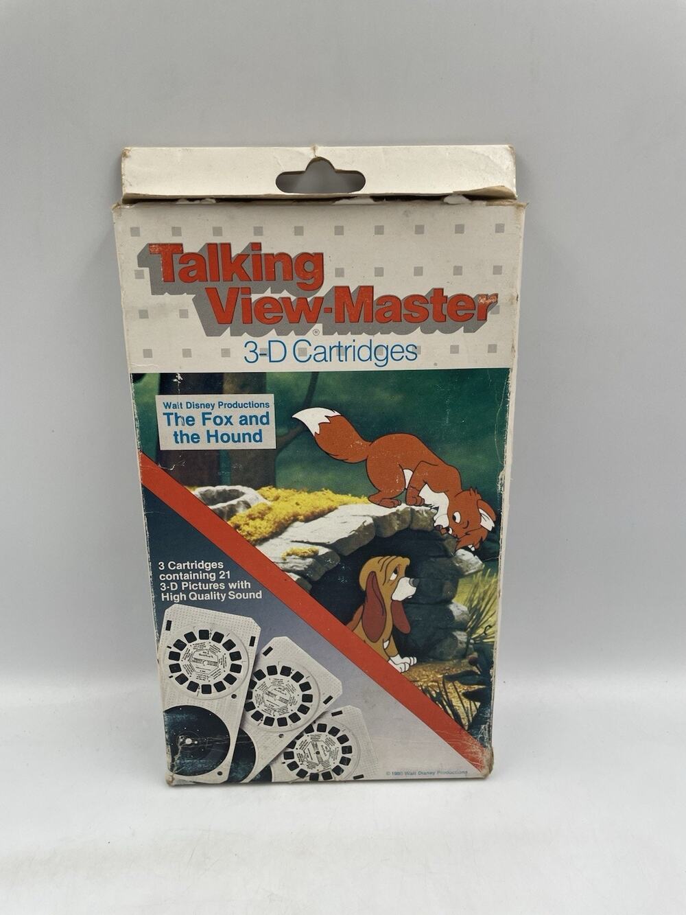 Vintage Disney The Fox and the Hound 3d View-Master 3 Reel Packet